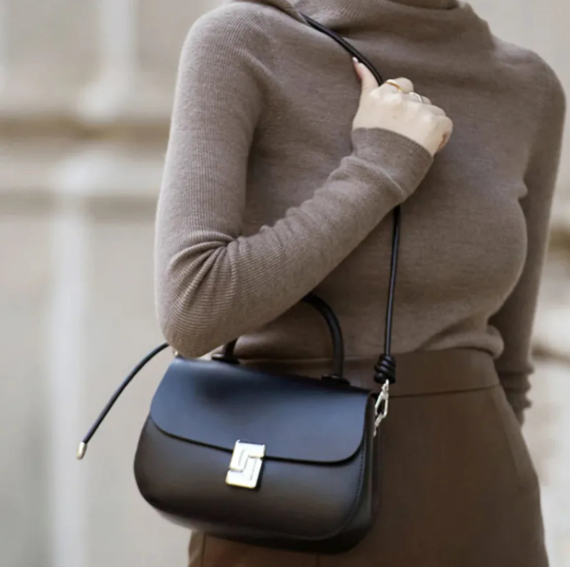 Leather Saddle Crossbody Retro Bag