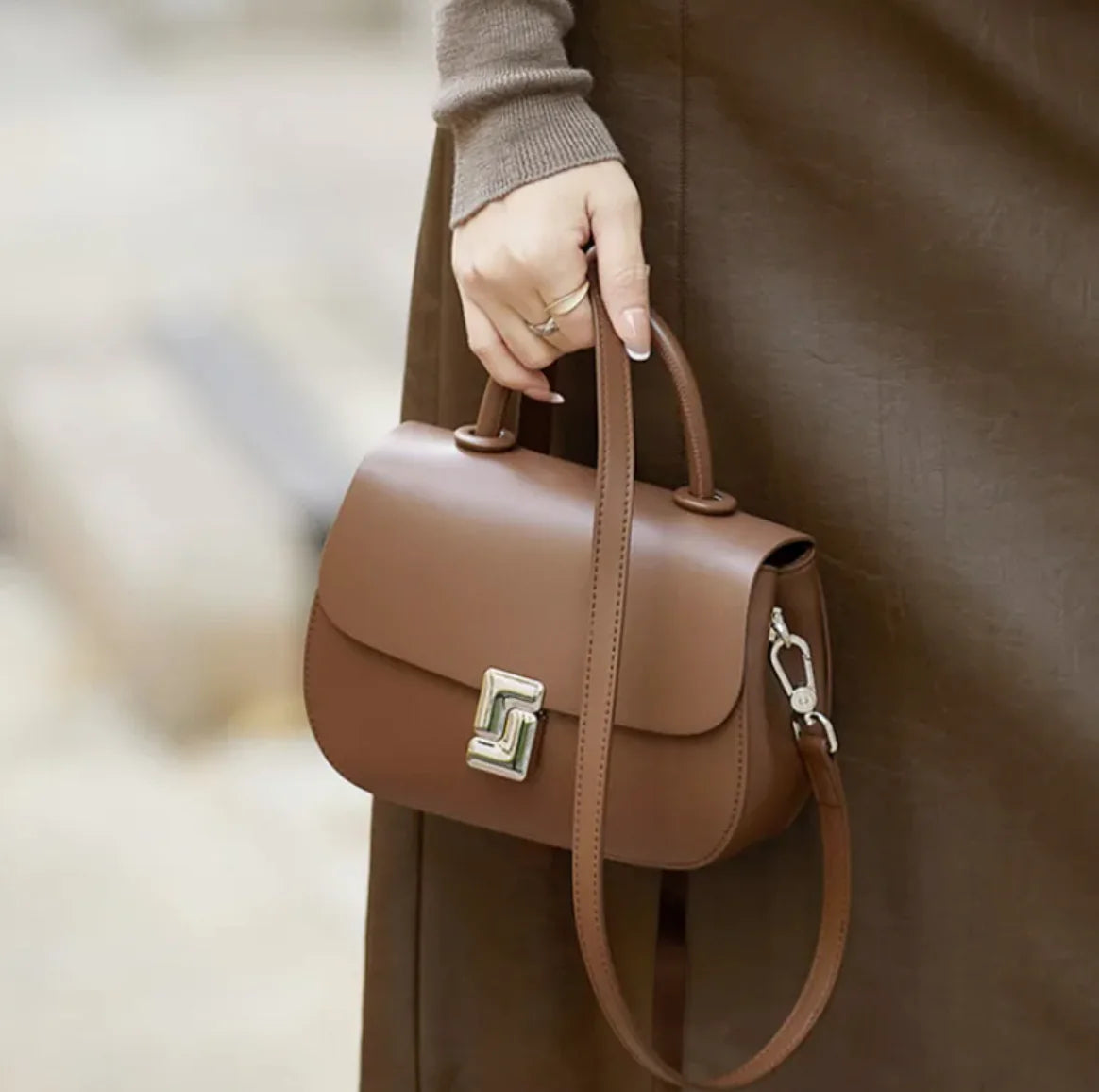 Leather Saddle Crossbody Retro Bag