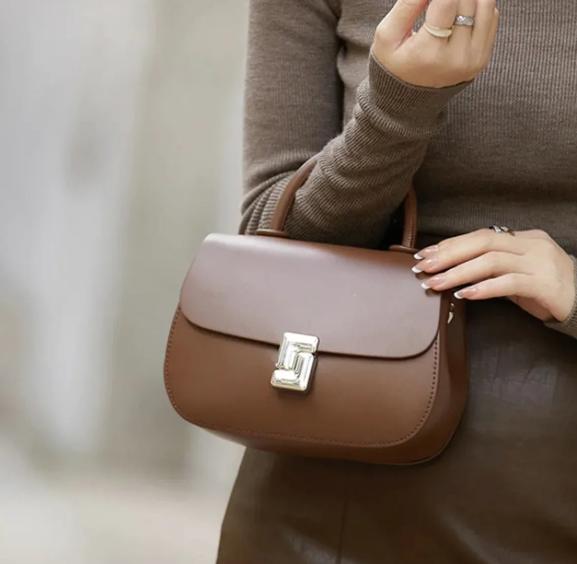 Leather Saddle Crossbody Retro Bag